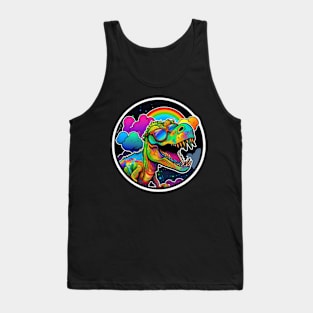 Colorful Dinosaurs Sticker UV Colors #1 Tank Top